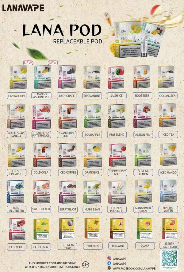 LANA拉納煙彈✨一代通用煙彈💖限時活動【滿10送1盒隨機口味】